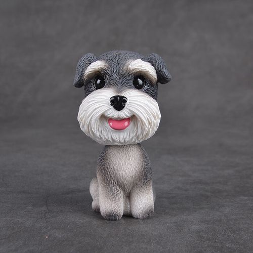 鳄梨宝宝(elibaobao)摇头狗狗雪纳瑞法斗泰迪汽车摆件车载装饰品车内