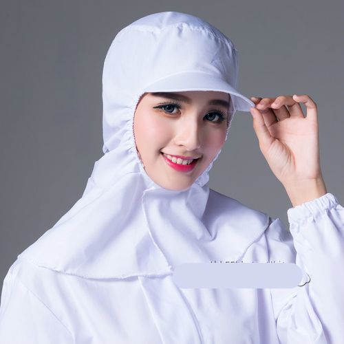 新食品厂工作帽披肩帽食品帽卫生防尘帽包头帽子彩色车间帽男女款