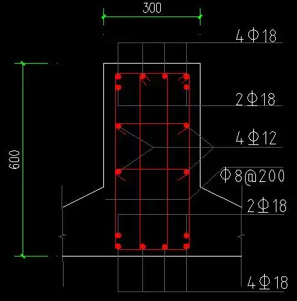 三跨基础梁配筋集中标注问题.求解释,最好帮画出原位标注.见图