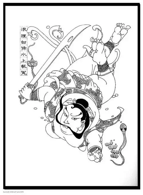 经典线描水浒英雄一百单八将现在难得一见