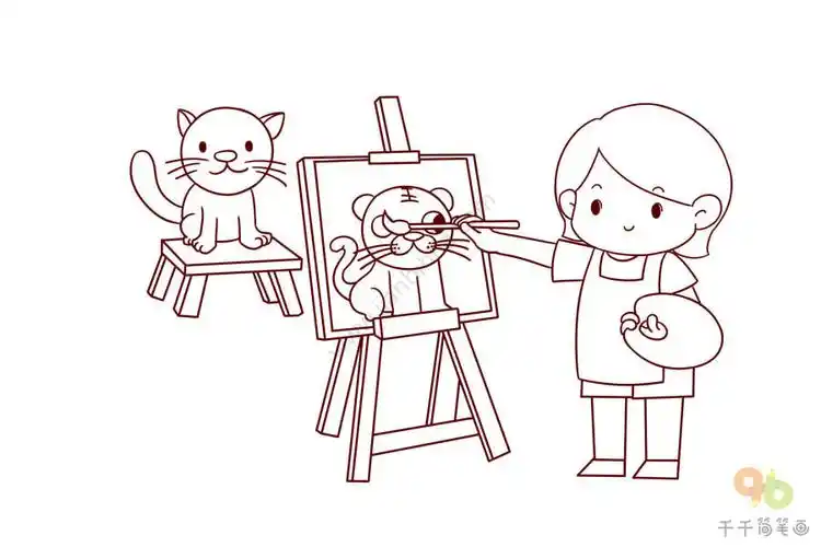 动物成语故事照猫画虎简笔画