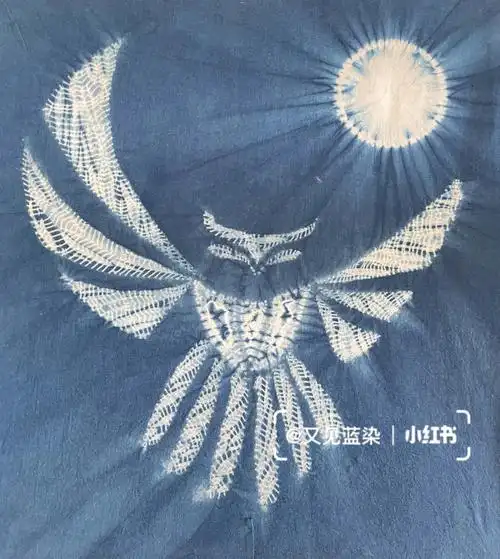 干货扎染卷针缝绞法猫头鹰