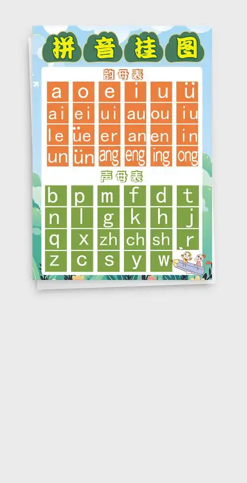 幼儿启蒙知识儿童早教学拼音字母表挂图word文档