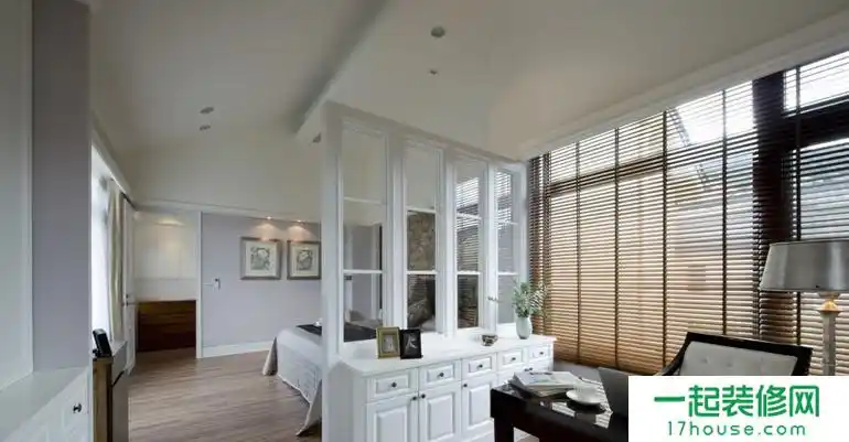 简欧风格卧室书房隔断装修效果图