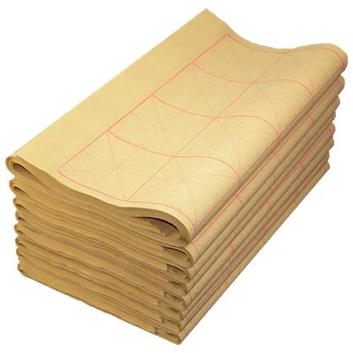 毛边纸书法专用纸宣纸初学者学生练习毛笔字9cm28米字格半生半熟