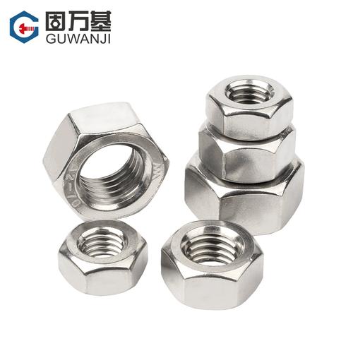 316不锈钢螺母304六角螺帽201螺丝帽国标m3m4m5m6m8m10m12m14m16