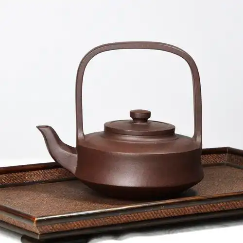 祁地紫砂茶具宜兴原矿星砂大容量提壁壶手工工大茶壶