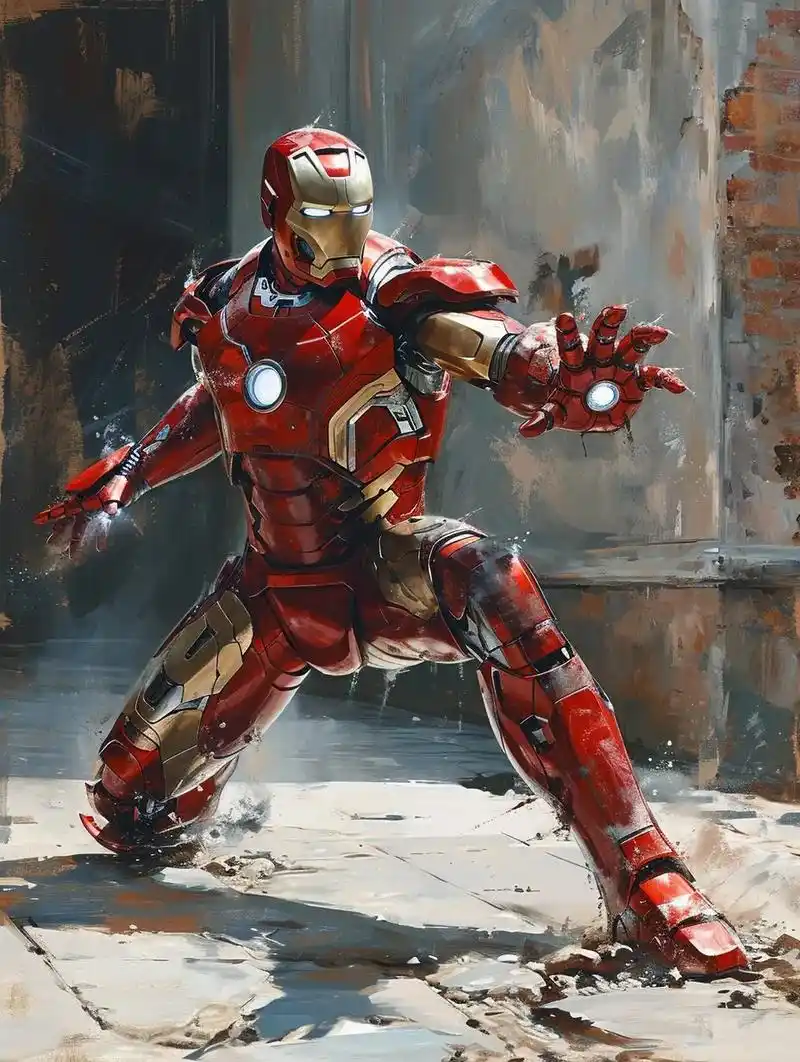钢铁侠招牌动作.#钢铁侠 #图文种草机 #ai绘画 - 抖音
