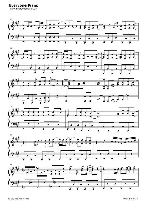 好日子-李知恩五线谱预览5