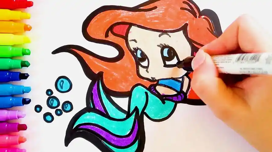 教你画出漂亮的美人鱼,太迷人了!