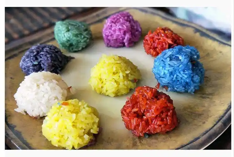 七彩米 植物 天然植物染料五色糯米花米饭 染饭团七彩米植物6vmhf 券