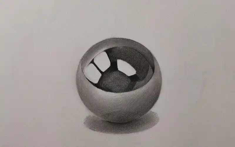 小白教学,如何简单的画出不锈钢的质感【素描干货】_哔哩哔哩_bili