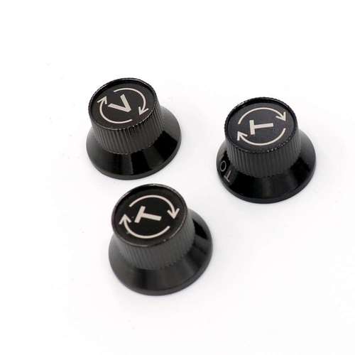 东礼电吉他配件吉他旋钮复古黑色金属音色音量电位器帽控制钮一套