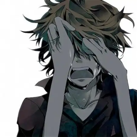 伤感流泪男头图片 在夜里哭得撕心裂肺的男孩哭完记得成熟_男生头像