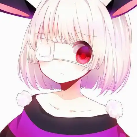 动漫女生头像戴眼罩