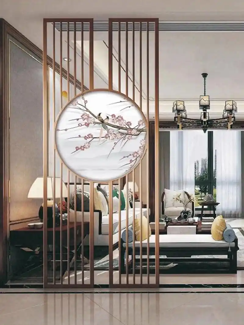 不锈钢屏风隔断客厅卧室遮挡.