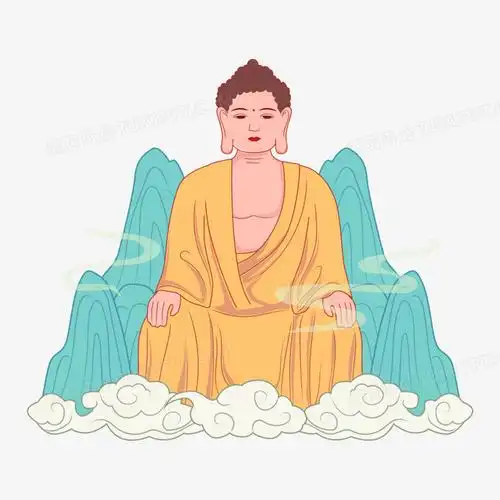 本作品全称为《卡通风彩色乐山大佛佛祖创意元素》,由迷南文化传媒