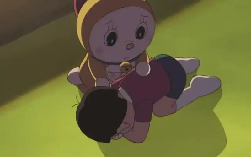 哆啦a梦要回到未来,大雄哭得好伤心,哆啦美:给我点面子_哔哩哔哩_bili