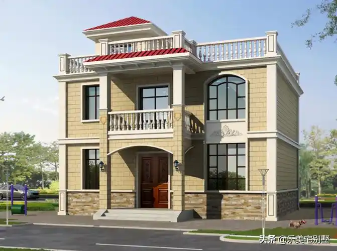 这是一款农村简单占地100平方左右二层平顶楼房设计图,属于普通经济型