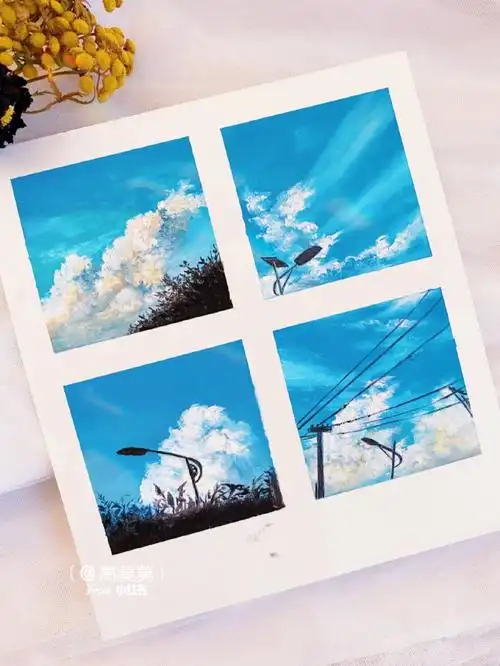 秋天里,我爱的却不是那抹黄色,湛蓝蓝的天和白绵绵的云,才是我的挚爱.