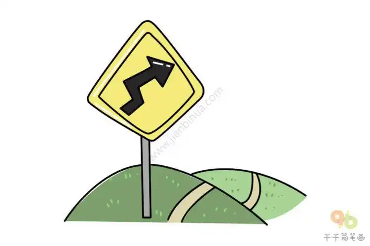 画的教程生活用品简笔画交通标志注意危险简笔画交通标志简笔画及意思