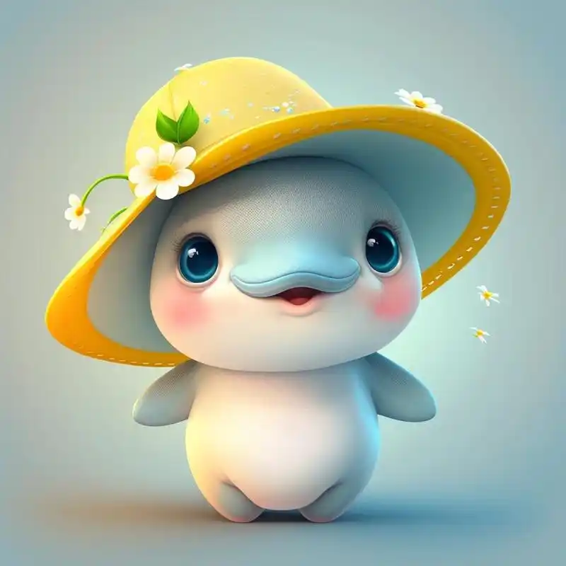 海豚# #可可爱爱# #可爱# #原创设计# #原创头像# #可爱头像# #玩偶