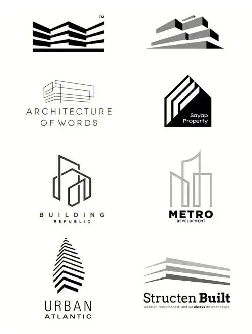 logo设计空间几何简约建筑行业logo