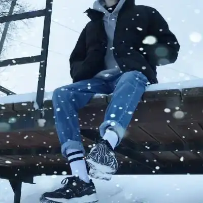下雪头像男