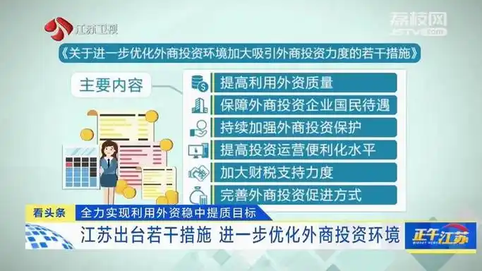 看头条丨江苏出台若干措施进一步优化外商投资环境