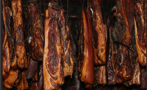 石门特产 永兴桥村扶贫农产品猪肉后腿烟熏腊肉农家自制正宗湖南500g