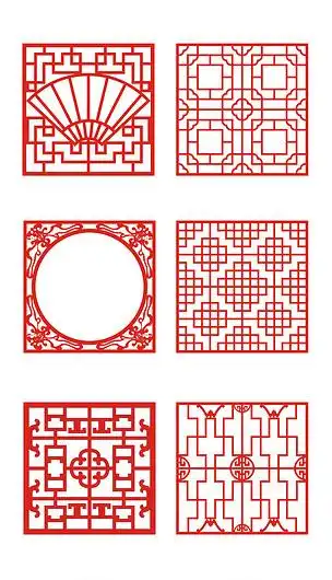 中国风背景剪纸传统文化矢量边框