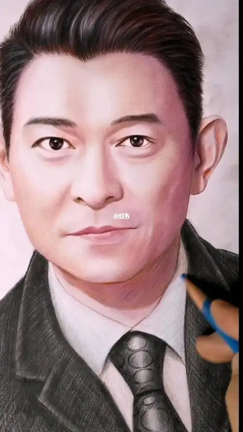 随便画吧教你随便画彩铅肖像画刘德华 #手绘  #彩铅