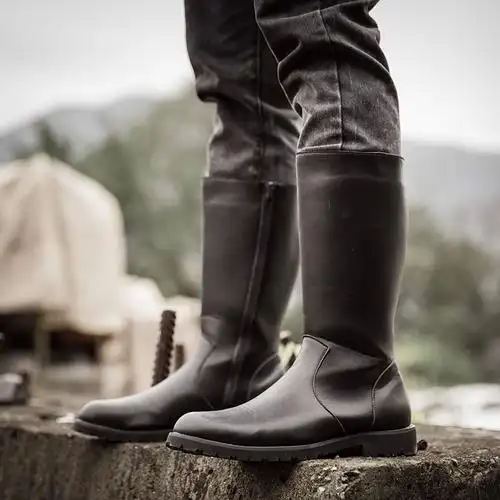 男士男高筒靴长筒靴防水骑马马靴男骑马装骑马装备206跨境靴爆款