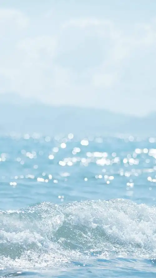 唯美意境,小清新,唯美,小清新,海浪,海水,手机壁纸唯美蓝色碧波海岸