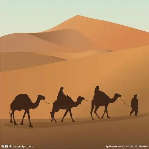 沙漠风光骆驼图片