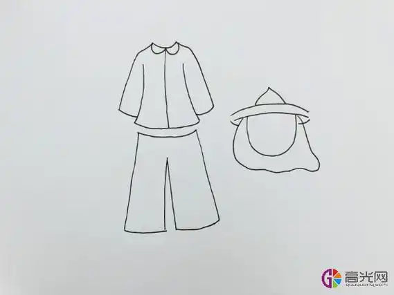 惠安女服饰简笔画