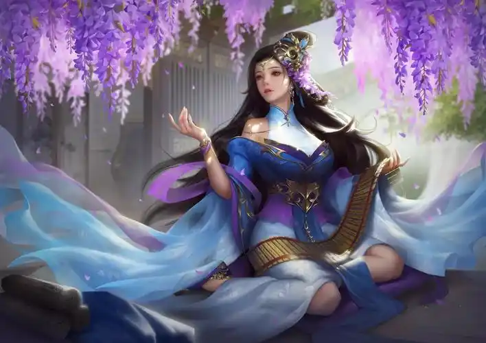 三国杀去衣服,蔡文姬花藤诗赋美图