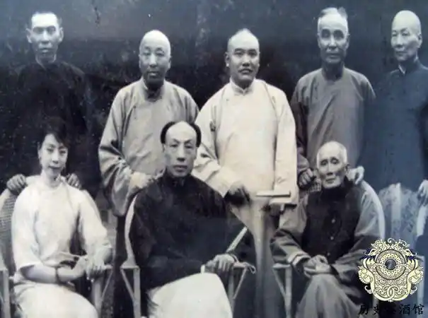 青帮大亨黄金荣老照片手下弟子数千图七与杜月笙张啸林合影