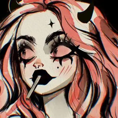 孤独高冷黑暗恶魔女生动漫头像图片