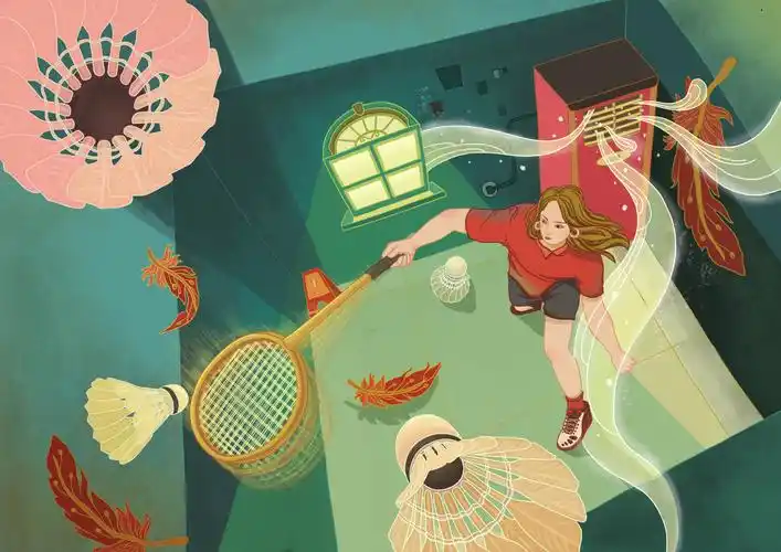 ◢羽毛球◣运动插画 - xuuuuuu - 原创作品 - 视觉中国(shijueme)