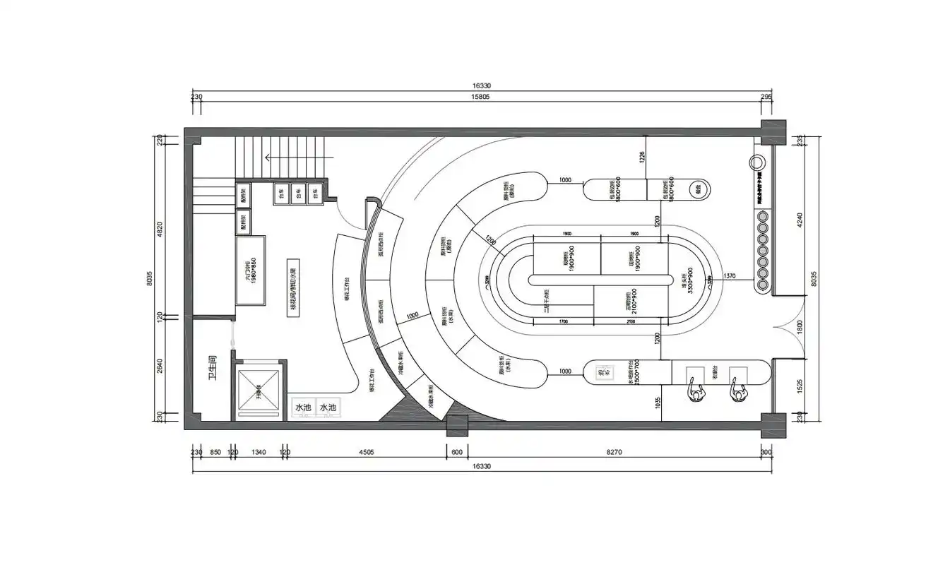 烘焙店布局太单调? .布局只会放柜子?快来看看这些弧形元素在 - 抖音