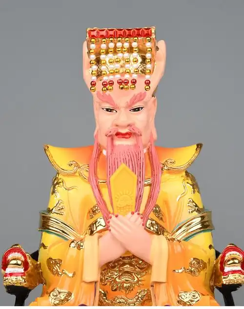 四海龙王神像红黄白黑色西海北海南海东海龙王树脂佛像摆件工艺品