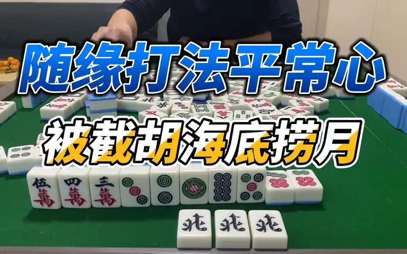 山东麻将:二五八定将不吃自摸,自摸被截胡,结果海底捞月