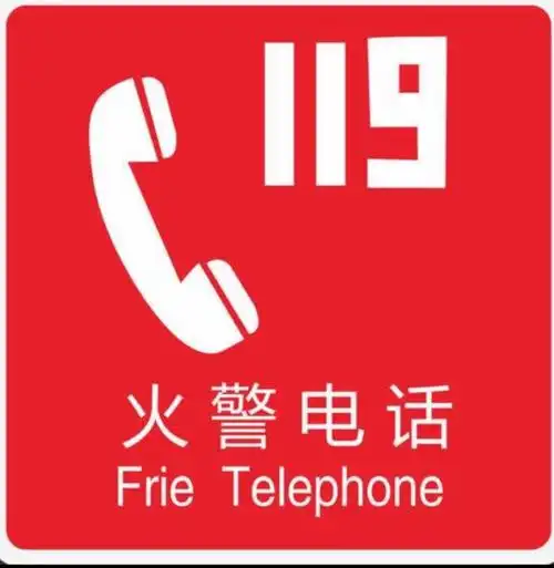 小朋友们要牢记火警电话: "119"