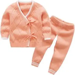 新生儿春秋冬毛衣套装婴儿针织衫刚出生宝宝开衫纯棉衣服纱衣线衣