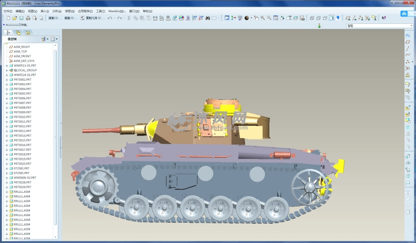 三号坦克模型 - 军工模型图纸 - 沐风网