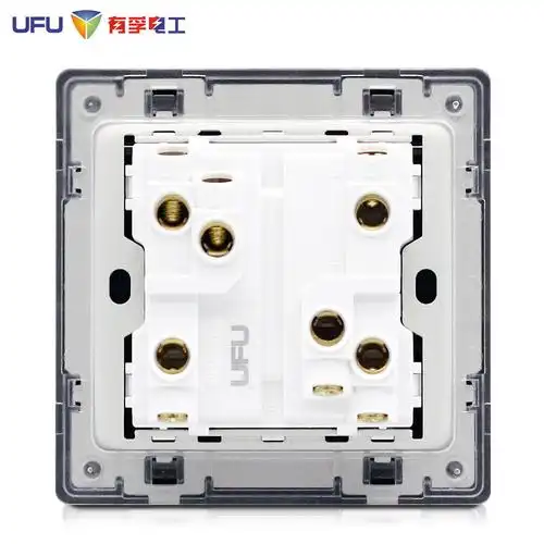 ufu/有孚电工二位双控开关86型暗装墙壁开关二开双联不锈钢拉丝金