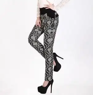 淘宝特卖 女装/女士精品 裤子 休闲裤 > 春新款花裤子哈伦裤高腰花色