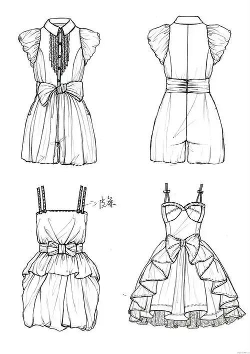 款式图-女装设计-服装设计
