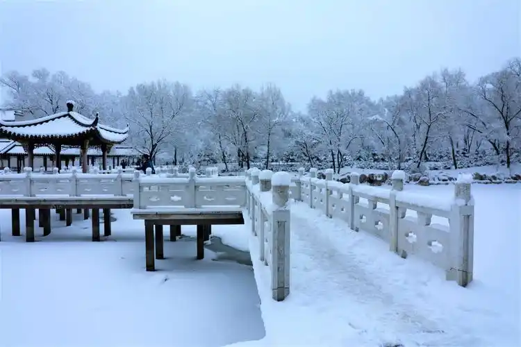 雪城寒江雪 亭阁春浓情 齐书林 原创
